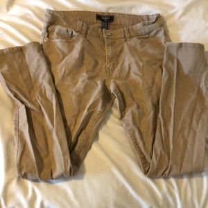 Khaki mens skinny jeans forever 21 33/32